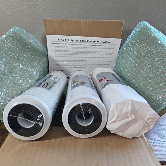 APEC Reverse Osmosis R.O. System Filter System - 3 Filters NEW - Picture 3 of 8